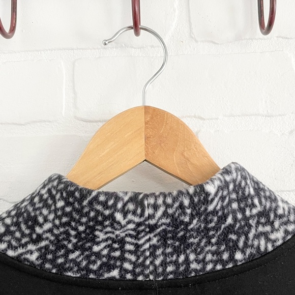 Anthropologie x Sandwich_ Fleece Sweater Pocket Blokecore Abstract print Black M - Picture 11 of 11